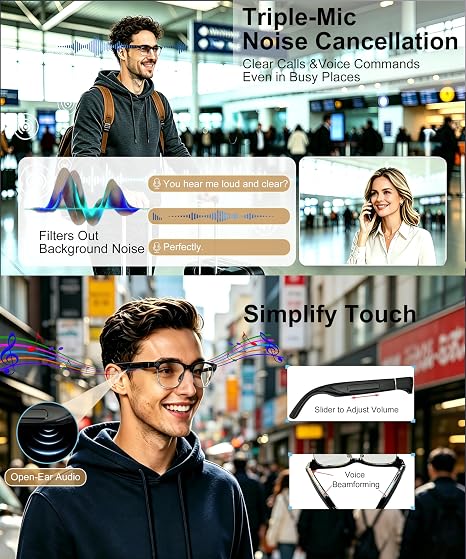 BeeJovial Open-Ear Audio Glasses